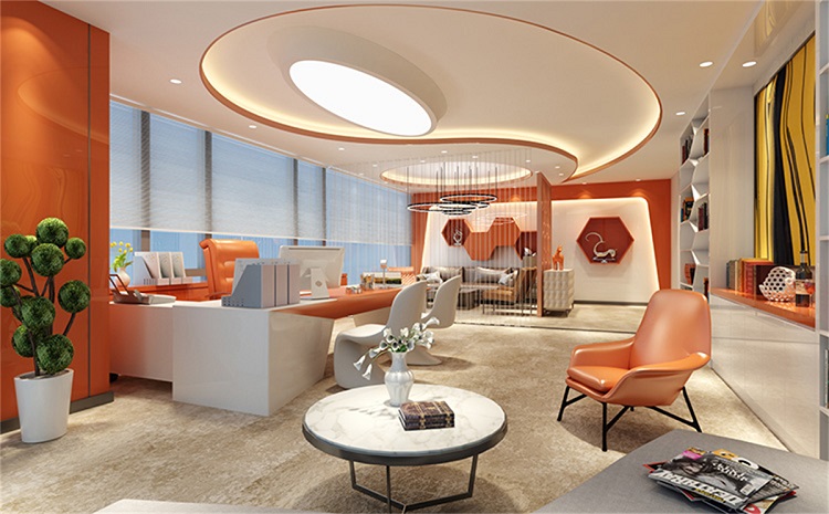 加洲建设：办公室装修，金属、砖石与水泥的质感与实用双重呈现